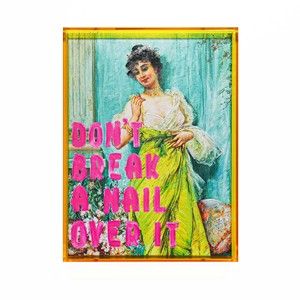 Toile à peindre pour ongles avec cadre acrylique jaune 30x40cm épaisseur 5cm - Product Image 1