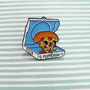 Pin de Solapa de Pizza <span class=keywords><strong>Dominos</strong></span>, Insignias Personalizadas con Impresión UV, Pin de Esmalte Duro con Diseño de Logotipo, Pin de Esmalte para Gorra - Product Image 1