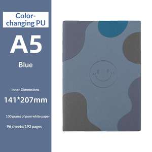 Carnet A5 en cuir PU à couverture rigide avec surpiqûres colorées personnalisées 2026, 100 feuilles, journal scolaire, pages épaisses, vente en gros - Product Image 3