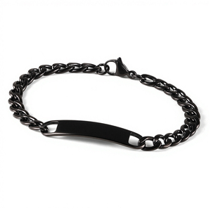 <span class=keywords><strong>Bracciali</strong></span> <span class=keywords><strong>Personalizzati</strong></span> in Acciaio Inox per Coppie, Braccialetti Regolabili alla Moda <span class=keywords><strong>con</strong></span> Incisione Curva di <span class=keywords><strong>Nome</strong></span> o Logo, Design Esclusivo - Product Image 3