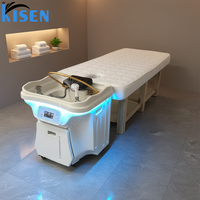 Lit de spa mobile Kisen avec chauffe-eau, anneau d'hydrothérapie et deux réservoirs pour usage domestique, design Zen Flow, facile à nettoyer, compact