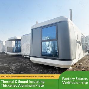 Structure en acier inoxydable, capsule spatiale B & B, hôtel de site touristique, atmosphère magnifique, maison conteneur surélevée, maison mobile - Product Image 1