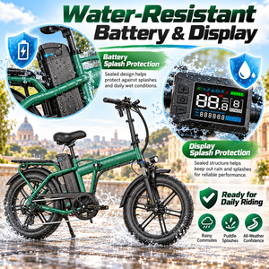 Bicicleta eléctrica plegable QMWHEEL F8 Pro Italy Stock de 20 pulgadas, 250W, 48V, 35Ah, largo alcance, venta al por mayor. - Product Image 3
