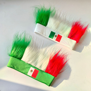 Peluca Deportiva con Diseño de la Bandera de <span class=keywords><strong>Francia</strong></span> en Azul, Blanco y Rojo, para Eventos Deportivos, Fiestas y Aficionados, Hecha de Fibra Química - Product Image 6