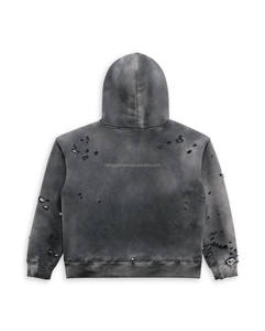 Streetwear Clothing Manufacturers Custom Mens Heavyweight thick Vintage Ripped Distressed Oversized Acid Wash Hoodie Sweatshirt - Product Image 2