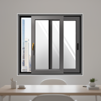 Fenêtre coulissante suspendue en alliage d'aluminium moderne et écoénergétique de qualité supérieure avec ouverture horizontale pour cuisine, extérieur et entrepôt