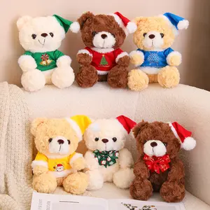 SongshanToys giocattolo morbido personalizzato decorare il giocattolo di peluche di natale regalo kawaii orsacchiotto di peluche