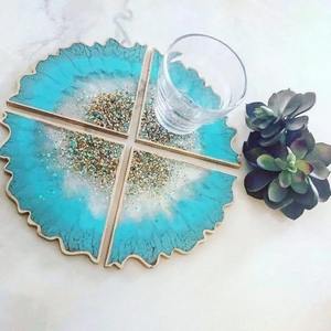 <span class=keywords><strong>Kit</strong></span> de <span class=keywords><strong>resina</strong></span> <span class=keywords><strong>epoxi</strong></span> sin burbujas de cristal fácil de operar para <span class=keywords><strong>principiantes</strong></span> para la fabricación de joyas de fundición de revestimiento de posavasos - Product Image 3