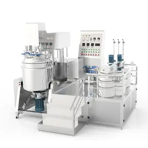 Ointment Making Equipment Cosmetic Cream Production Homogenizer Vacuum Emulsifier Mixer Lotion Mixing Machine With Steam Heating