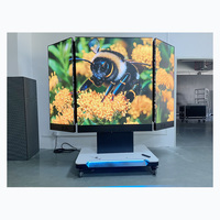 CGH TV pintar 2K layar LED 108 inci/135 inci All-in-One mesin konferensi sederhana dalam ruangan instalasi ponsel tampilan layar LED