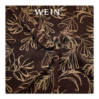 WI-B05 Braun Färben Digitaldruck Digitaldruck Crinkle Chiffon Stoff für Frauen Kleid Kleidung