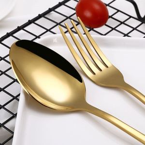 Offre Spéciale : Ensemble de Couverts 4 Pièces en Métal Inoxydable Doré pour Restaurant, Hôtel et Mariage – Couteau, Fourchette, Cuillère – Couverts Noirs - Product Image 3