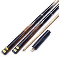 Tongkat Snooker Kayu Ash Buatan Tangan Harga Murah 57 Inci Tongkat Biliar Snooker 3/4-pc dengan Ekstensi