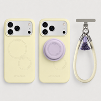 Coque de téléphone en silicone liquide gaufré oriental avec support magnétique, dragonne et motif personnalisé, antichoc pour iPhone 18