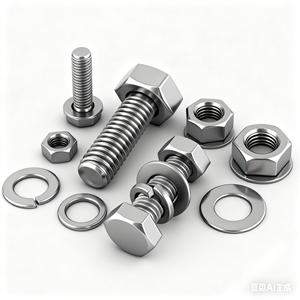 Винт комбинированный шестигранный из нержавеющей стали SS304/316 с плоской пружинной шайбой и гайкой, M4-M12, со встроенным черным оксидированием, без покрытия, класс A2/A4, стандарт <span class=keywords><strong>2</strong></span> - Product Image 4