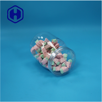 Pot à collation en plastique PET transparent de 855 ml, anti-fuite, sans BPA, de qualité alimentaire, pour bonbons et biscuits, avec couvercle plat