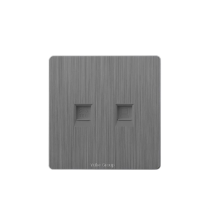 Prise murale multifonctionnelle 1-sur-2 en PVC avec prise universelle EU/UK RJ11/RJ45 double alimentation 10A - Product Image 5