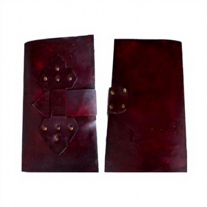 Cuaderno de cuero genuino con cierre de cinturón liso y diseño de estrella, al por mayor - Product Image 1