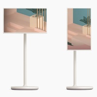 Téléviseur intelligent mobile de 21,5, 27 et 32 pouces, écran tactile LCD, alimenté par batterie, résolution 1080p 2K, support de sol, kiosque