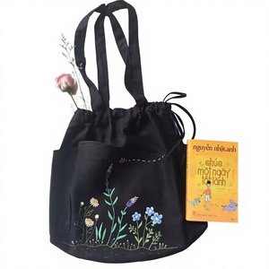 Bolsos Unisex Hung Le al por Mayor con Cierre de Cremallera Bordado a Mano, Estilo Vintage, Material Principal Lino, Forro de Algodón - Product Image 1