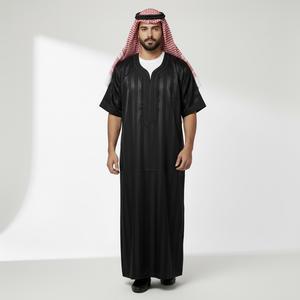 Abaya Aman à manches longues 1 pièce, Jubba Thobe, Kaftan pour hommes, <span class=keywords><strong>Djellaba</strong></span>, Robe de prière islamique, style Maroc, Arabie Saoudite, XXL, Polyester, Thawb - Product Image 2