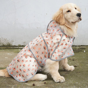 Impermeable para perros grandes, abrigo con capucha para mascotas, para Golden Retrievers, Labradors, estampado de setas, uso en las cuatro estaciones - Product Image 3