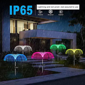 Outdoor IP65 Waterproof <b>Solar</b> LED Optical Fibre Jellyfish <b>Flower</b> Garden <b>Light</b> for Landscape Decoration - Product Image 5