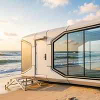 Nouvelle Maison Capsule Spatiale Préfabriquée de Luxe à Structure en Acier Moderne, Conception Respirante pour Chambre et Bureau