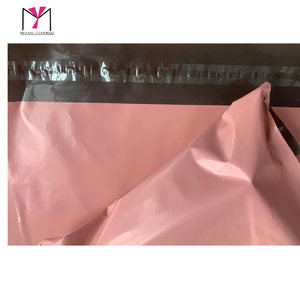 Sac à courrier personnalisé MUYANG avec poignée, sac de shopping rose avec logo personnalisé - Product Image 5
