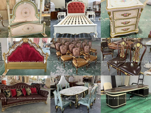 Fauteuil à bascule Chesterfield en cuir rose, style baroque européen classique, fauteuil à bascule royal baroque à accoudoirs ailés - Product Image 5