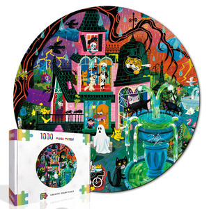 Puzzle 3D Animaux de Dessin Animé à Chercher et à Trouver pour Enfants de 8 à 13 Ans, Jeu en Carton Unisexe avec Fantômes, Chats et Scène de Maison - Product Image 2