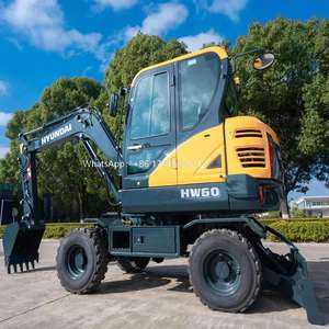 Nueva Excavadora de Ruedas HYUNDAI HW60 de Alta Calidad, 6 Toneladas, con Motor Cummins, Alta Eficiencia Operativa, 1 Año de Garantía - Product Image 2