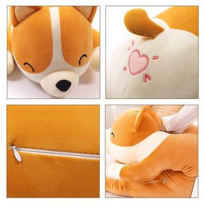 100Cm Lớn Dài Cơ Thể Bolster PP Bông Làm Mềm Màu Vàng Con Chó Shiba Inu Lớn Đồ Chơi Sang Trọng Dễ Thương Corgi Gối Cho Ngày Sinh Nhật - Product Image 3