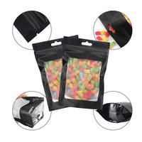 Bolsas pequeñas de aluminio negro mate con logotipo personalizado, bolsita de embalaje para muestras de calidad alimentaria, café, té, aperitivos de hierbas, bolsas con cremallera Mylar