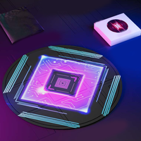 Tapis VR pliable coloré de 39,27 pouces pour PSVR2/Meta Quest 3, antidérapant, confortable, rond, grand tapis de sol