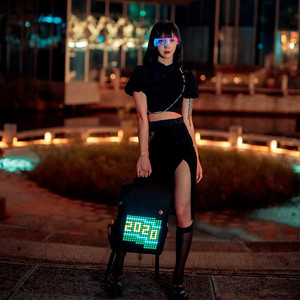 Divoom Led Pixel Screen Backpack M Cycling Waterproof Nylon Cyber Style Bag Hanger - Product Image 2