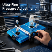 Pompe de calibrage de pression pneumatique de type banc YH120TW, dispositif de comparaison d'air et de vide précis 60 bars pour test de mesure sur banc