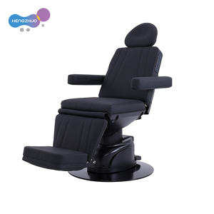 3モーター式全黒電動インテリジェント診断椅子（診察用ラムホルダー付き）、高密度スポンジ治療ベッド（病院用） - Product Image 1