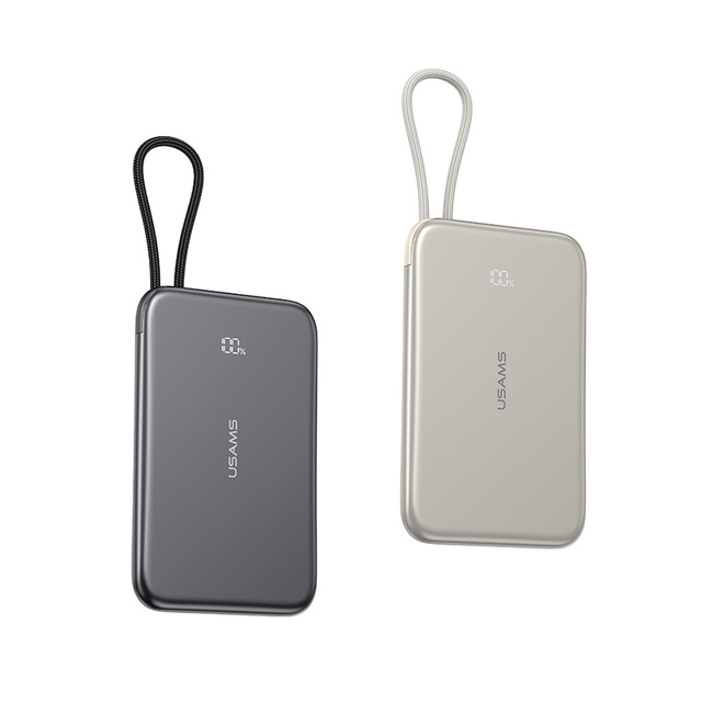 USAMS CD227 5000mAh Portable Charging Power Bank PD 20W Fast Charging Magnetic Power Bank for Iphone 16 15 14 Pro Max