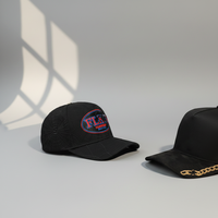 Casquette de baseball 5 panneaux personnalisée en gros avec broderie 3D, strass et épingles métalliques, doublure en daim et satin – Casquettes Rico