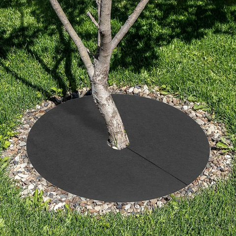 Felt Tree Rings Modern Style Polyester Fiber Mulch Mat Disc for Gardening Huasheng Weed Control Root Protector