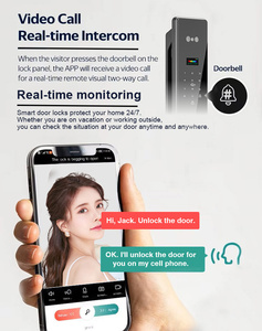 Glomarket Tuya 3d Face Recognition Fingerprint Lock Video Call Wifi Camera Digital Locks Key <strong>Code</strong> Smart Door Lock - Product Image 3