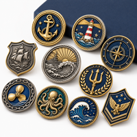 Monedas Conmemorativas Náuticas Personalizadas, Base de Cobre, Aleación con Relieve 3D, Efecto de Alto Pulido, Recubrimiento Protector de Laca Transparente