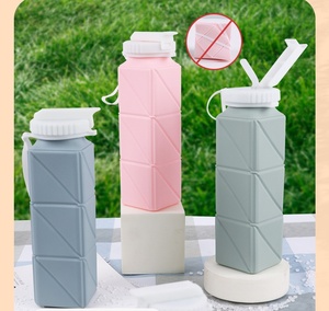 Bottiglia di acqua pieghevole in Silicone da 620ML a prova di perdite, pieghevole e perfetta per escursioni/campeggio tazza di acqua pieghevole - Product Image 5
