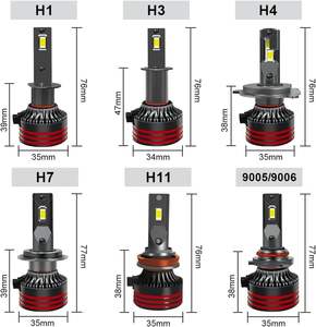 Новый продукт 65 Вт 6000LM сверхмощные светодиодные Автомобильные фары лампы H1 H4 H11 9005 9006 Canbus H7 светодиодные фары - Product Image 3