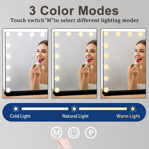 Chuyên nghiệp 10x Magnifying LED bàn trang điểm gương trang điểm thông minh mờ của nhà sản xuất phòng ngủ Máy tính để bàn máy tính để bàn gương - Product Image 6