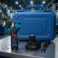 Ensemble de perceuse sans fil sans balais à batterie lithium, vitesse variable, pour applications de construction, de métal et de bricolage