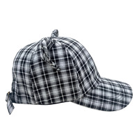 Casquette de baseball unisexe à oreilles de chat 3D, motif écossais, style hip-hop et street dance, visière incurvée, snapback pour hommes et femmes, vente en gros d'usine