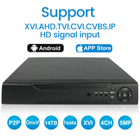 Anxinshi 5MP 4 canaux prise en charge de l'accès à distance HD disque dur enregistreur vidéo H.265 1SATA DVR