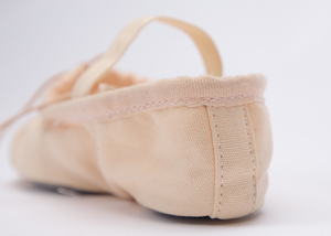 E5029 Chaussons de ballet en toile fendue à semelle souple pour femme <span class=keywords><strong>Chaussures</strong></span> de <span class=keywords><strong>danse</strong></span> en cuir à bande élastique pour adulte - Product Image 3